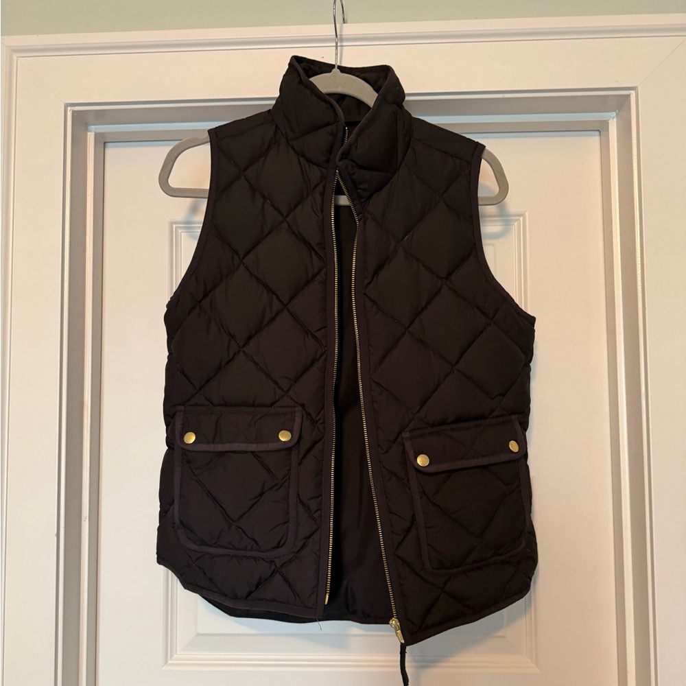 J. Crew | Black Quilted Vest